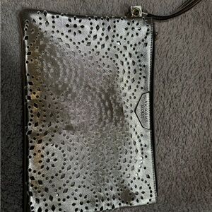 Victoria's Secret Metallic Silver Wristlet